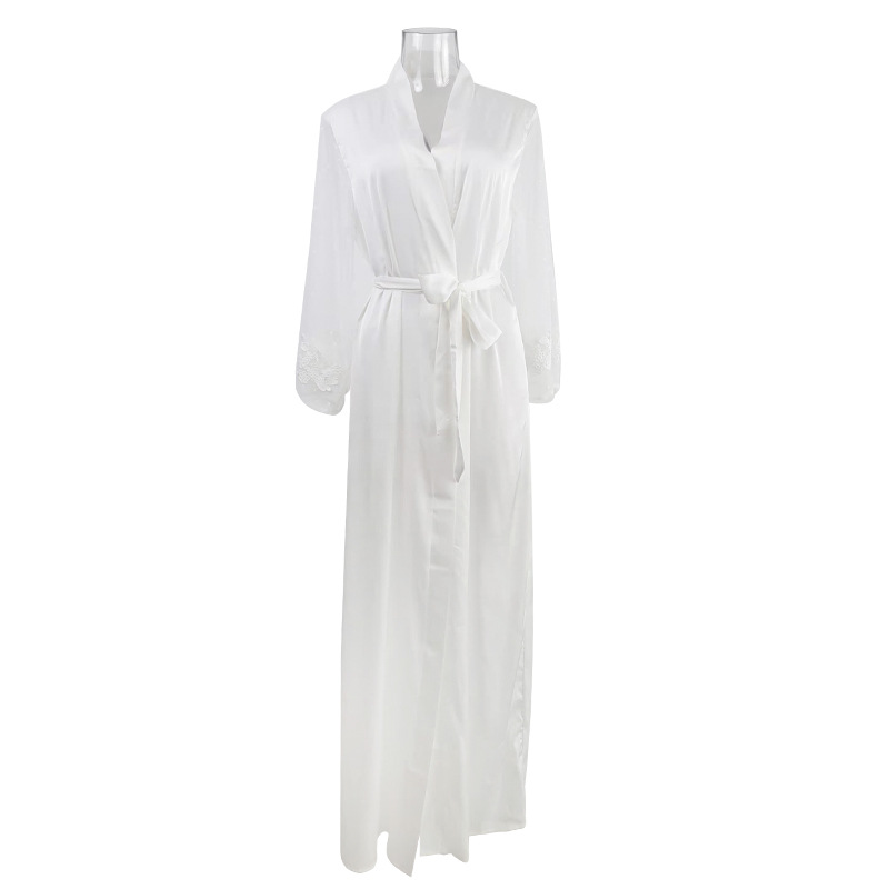 Women  Bathrobe Gown Lady Wedding Nightgown Sleepwear Loose Loungewear